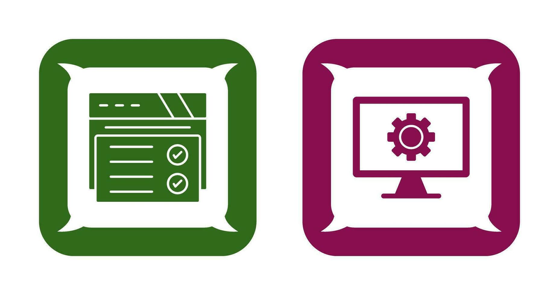Web Browser and Monitor Screen Icon vector