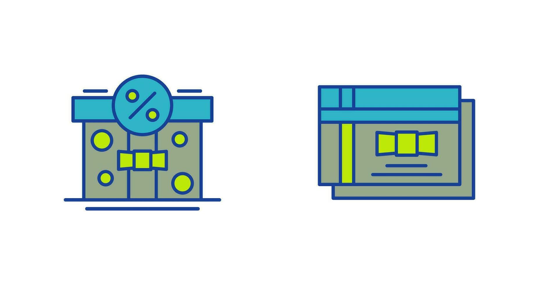Gift Box and Gift Card Icon vector