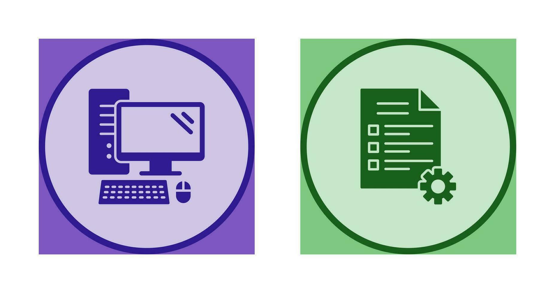 Computer and Test Icon vector