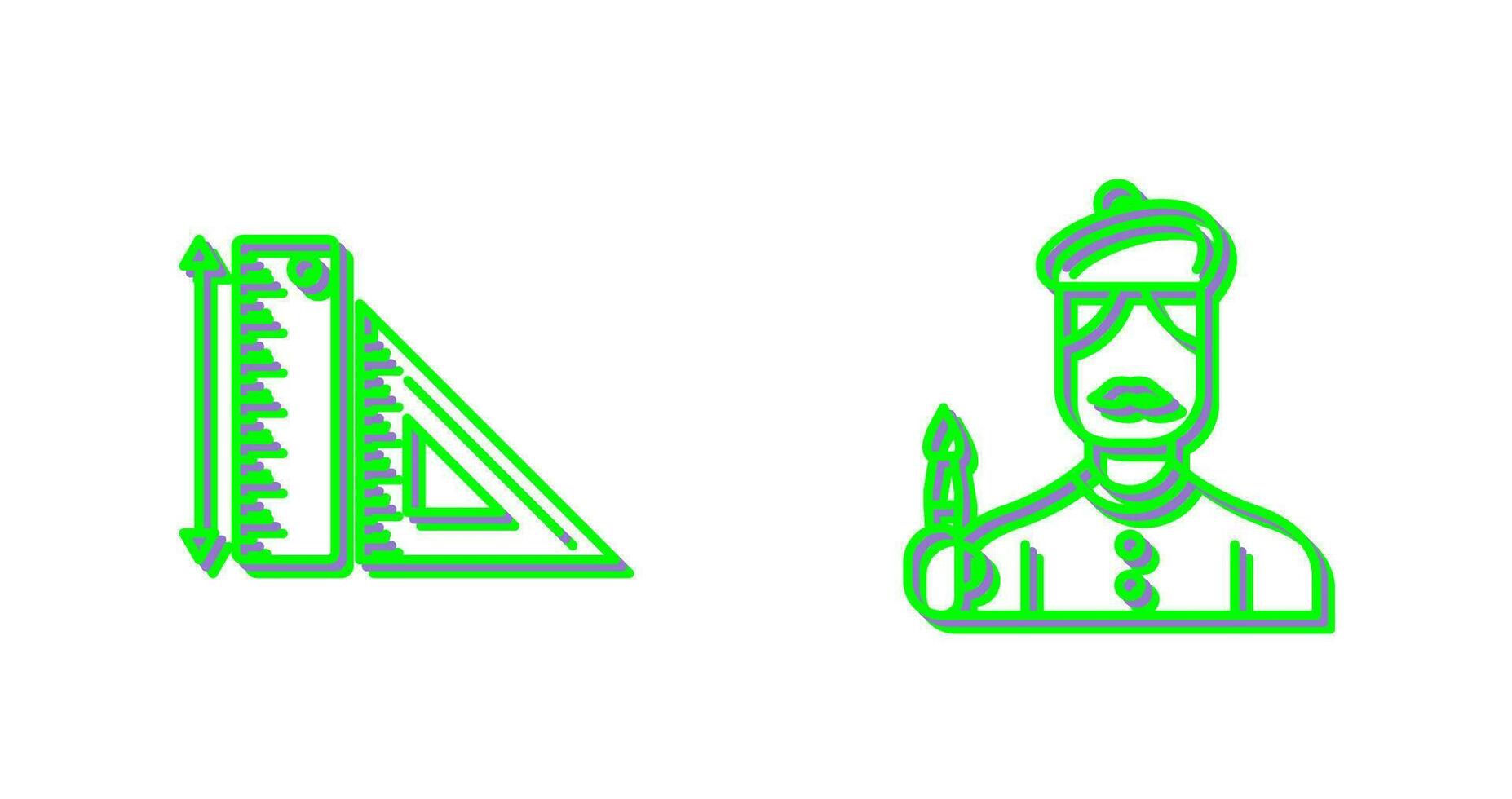 Rules and Artist Icon vector