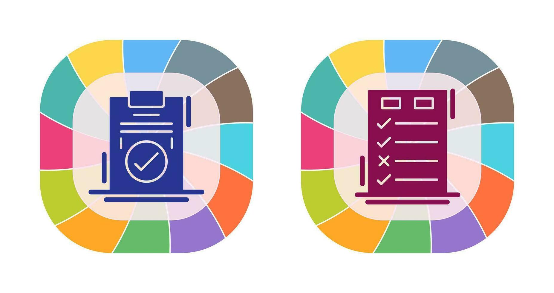 Today to Done Check List and Checkmark Icon vector
