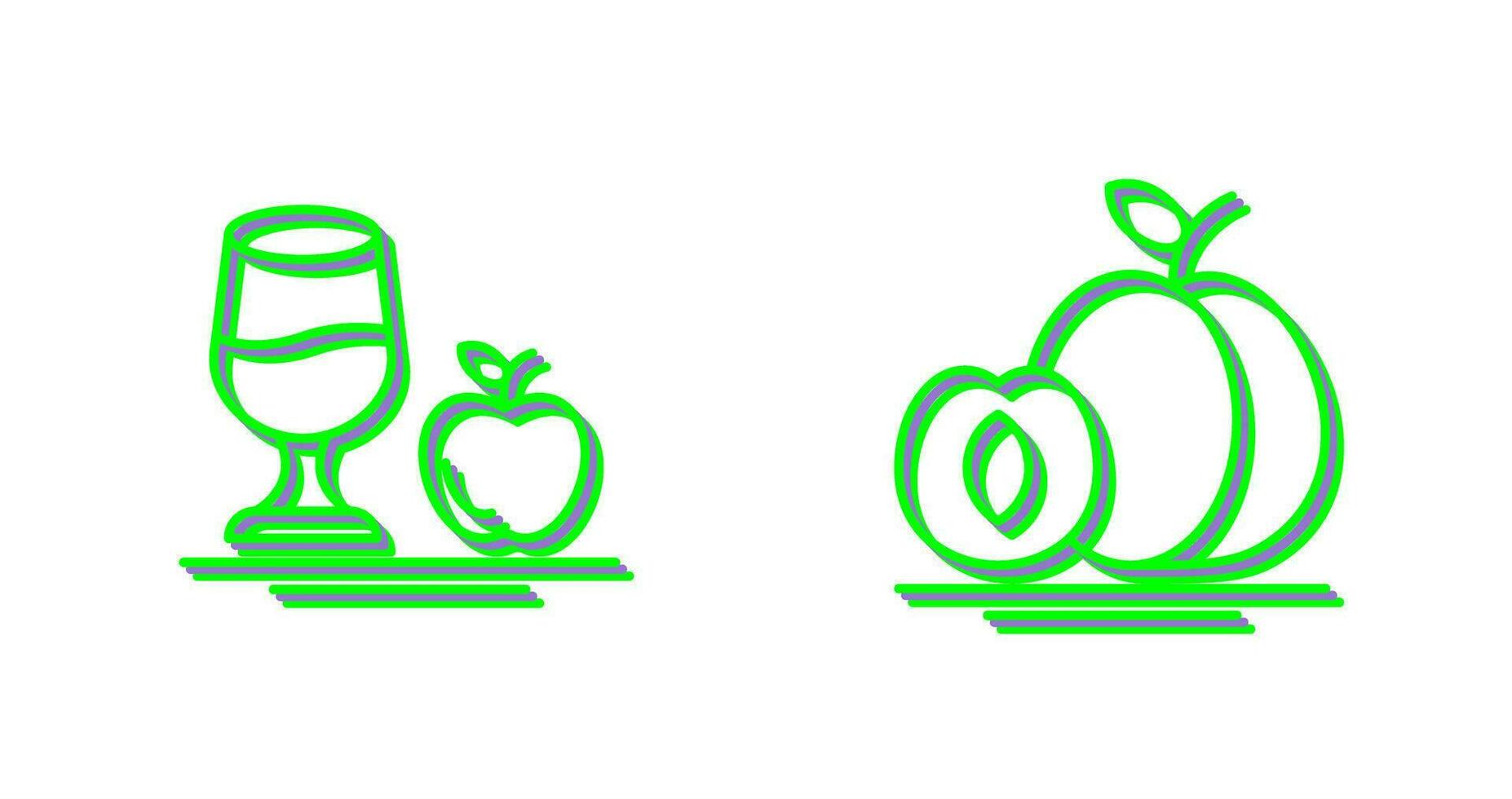 Healthy and Apricot Icon vector