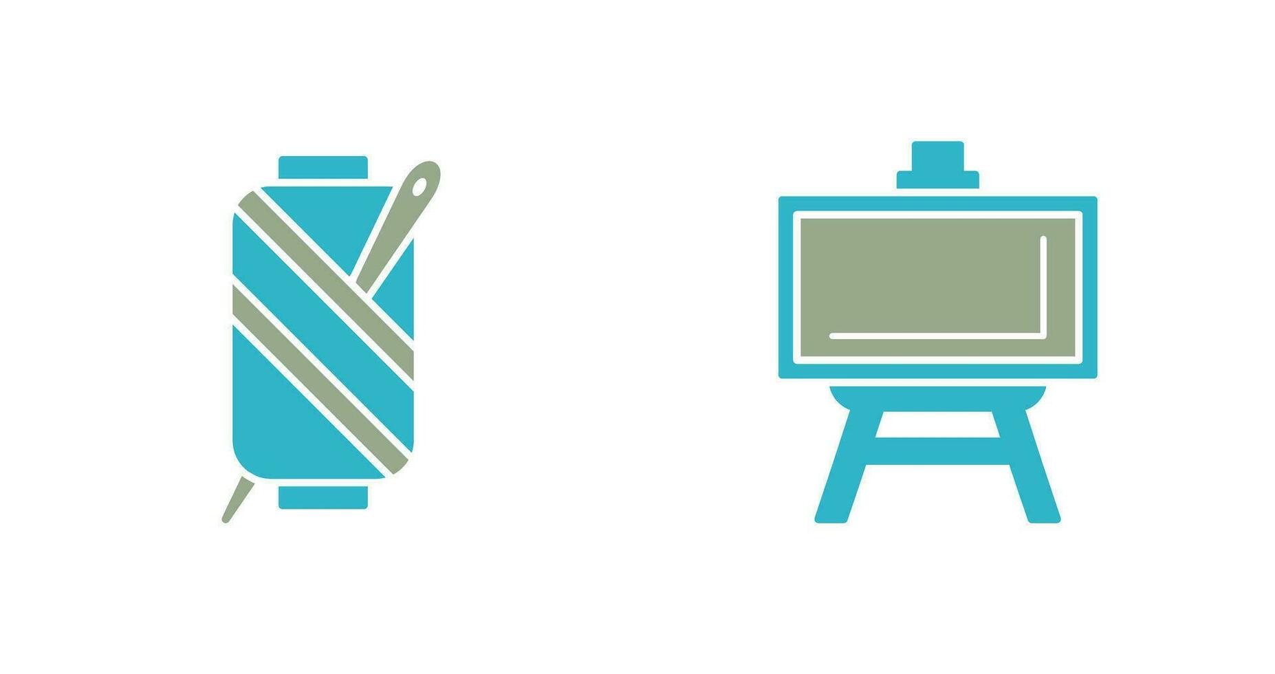 Needle and Easel Icon vector