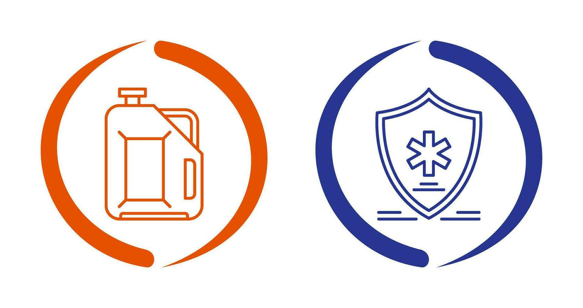 Jerrycan and Medical Symbol Icon vector