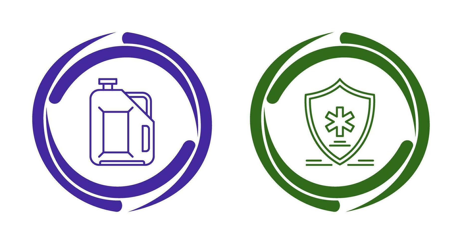 Jerrycan and Medical Symbol Icon vector