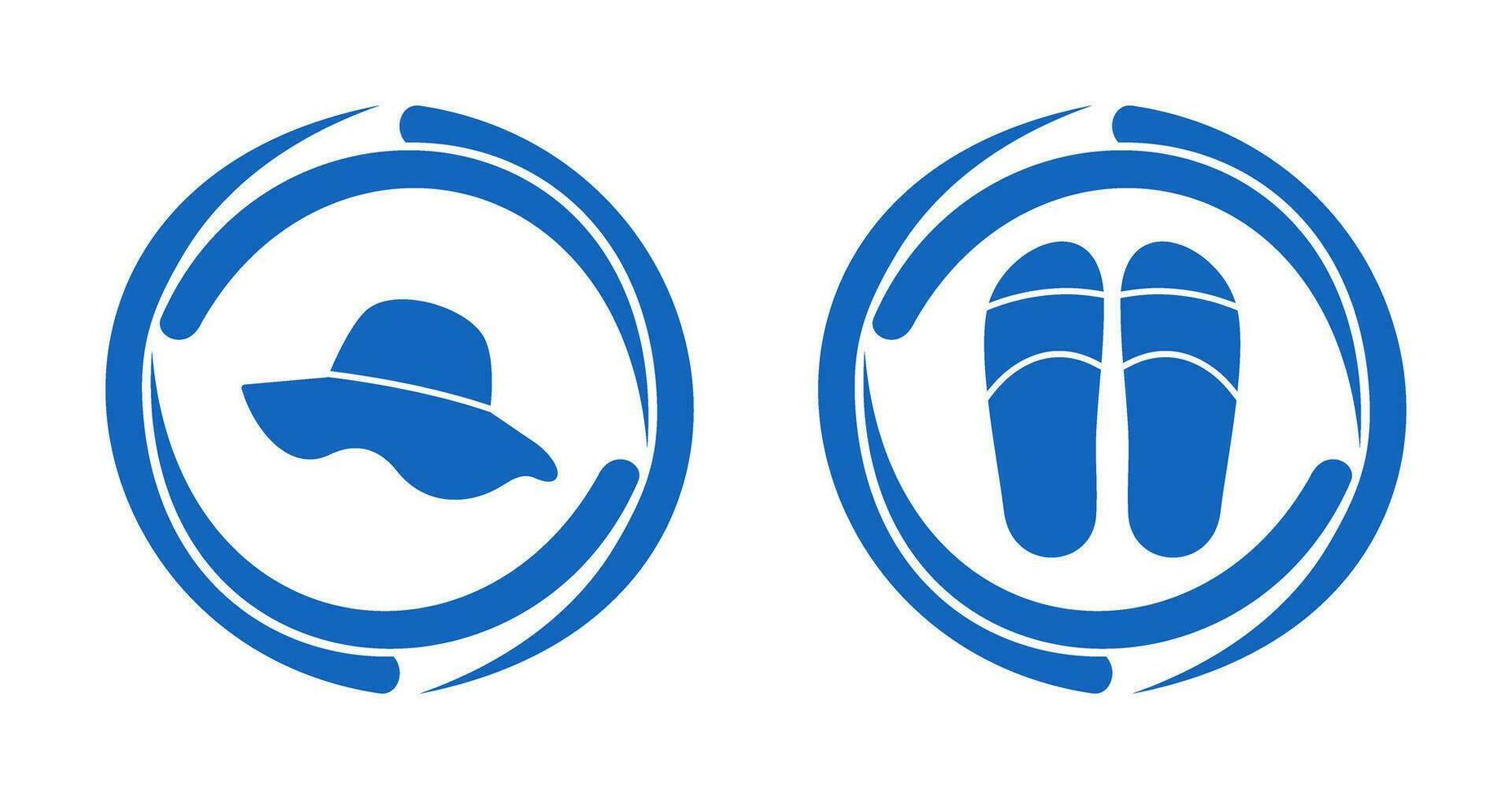 Hat and Slippers Icon vector