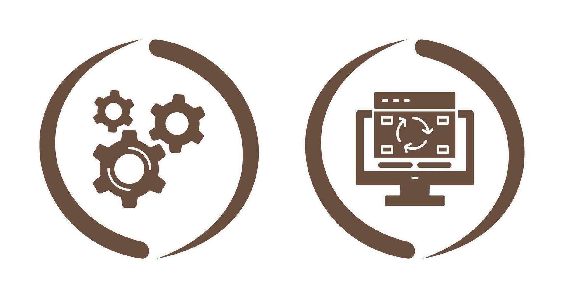 Gear and Update Icon vector