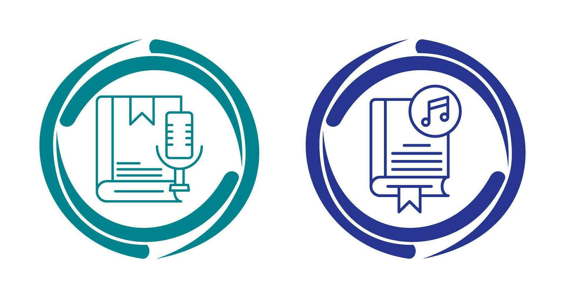 Audiobook and Music Icon vector
