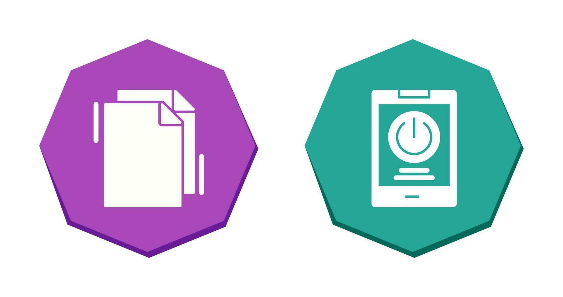 Copy and Power Icon vector