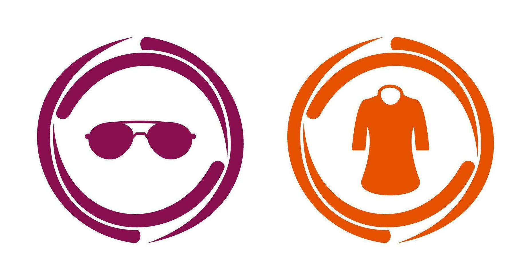señoras camisa y Gafas de sol icono vector