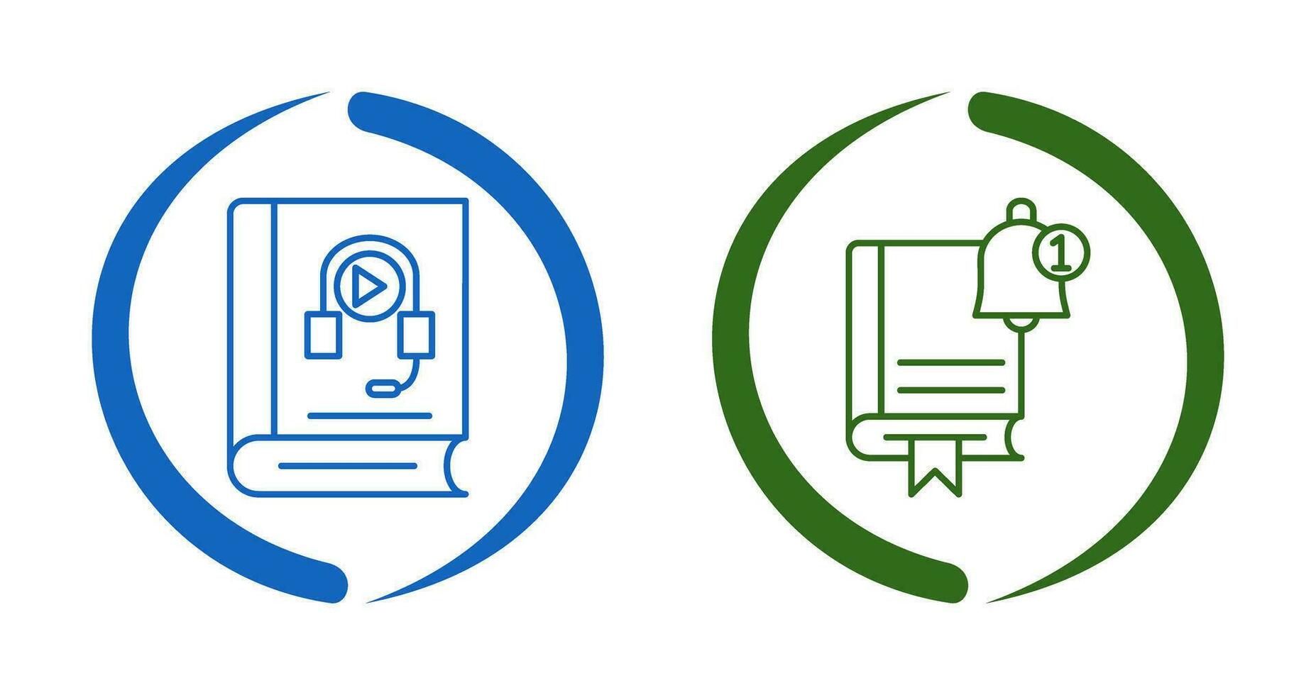 Audiobook and Notification Icon vector