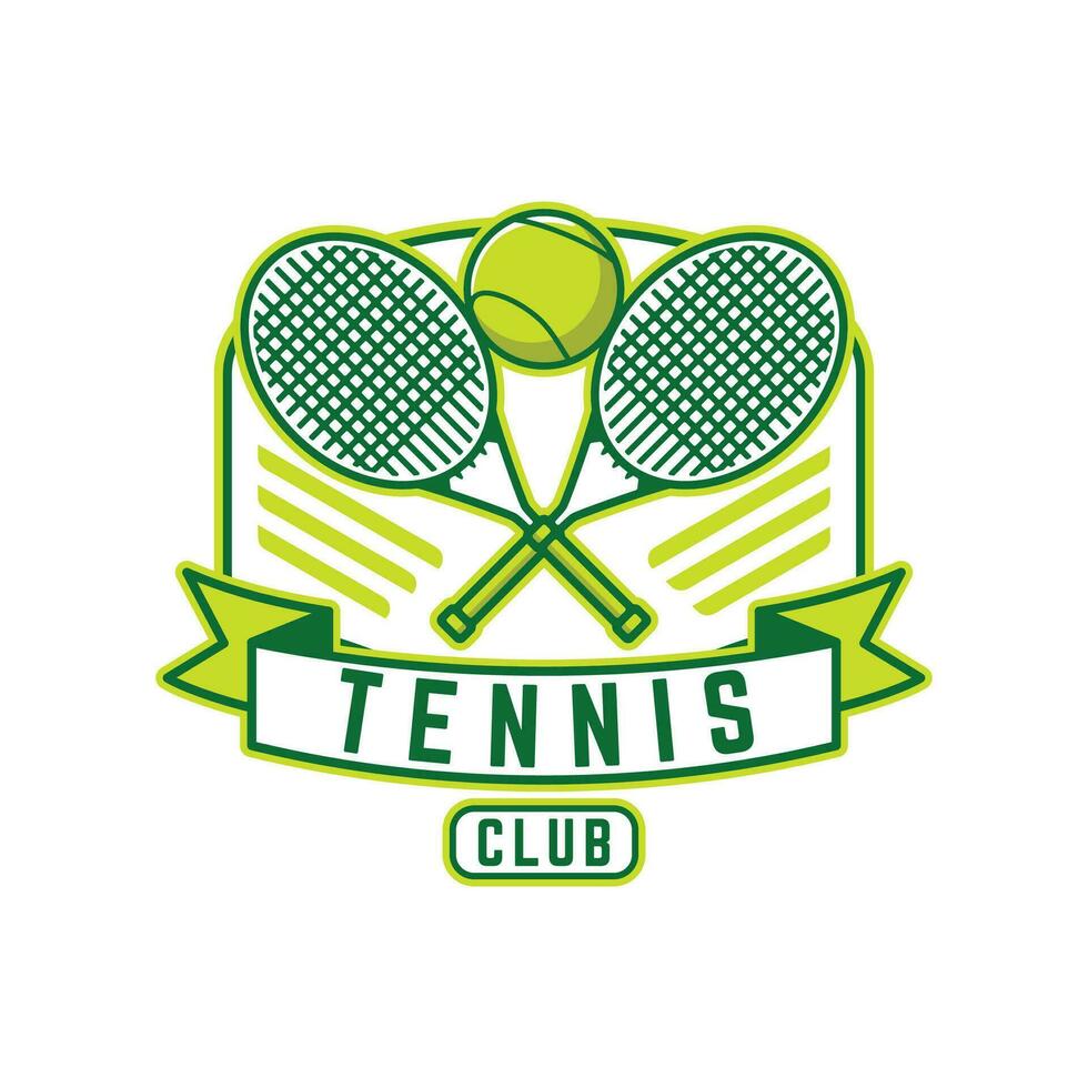 Tennis logo tennis club sports badge template design vector