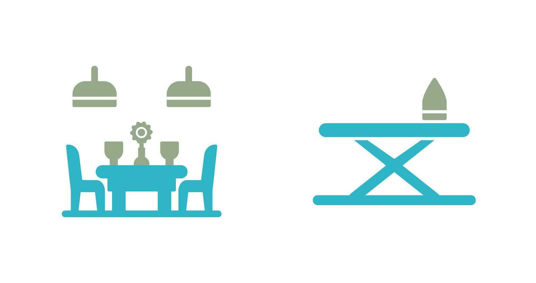 Iron Board and Table Icon vector