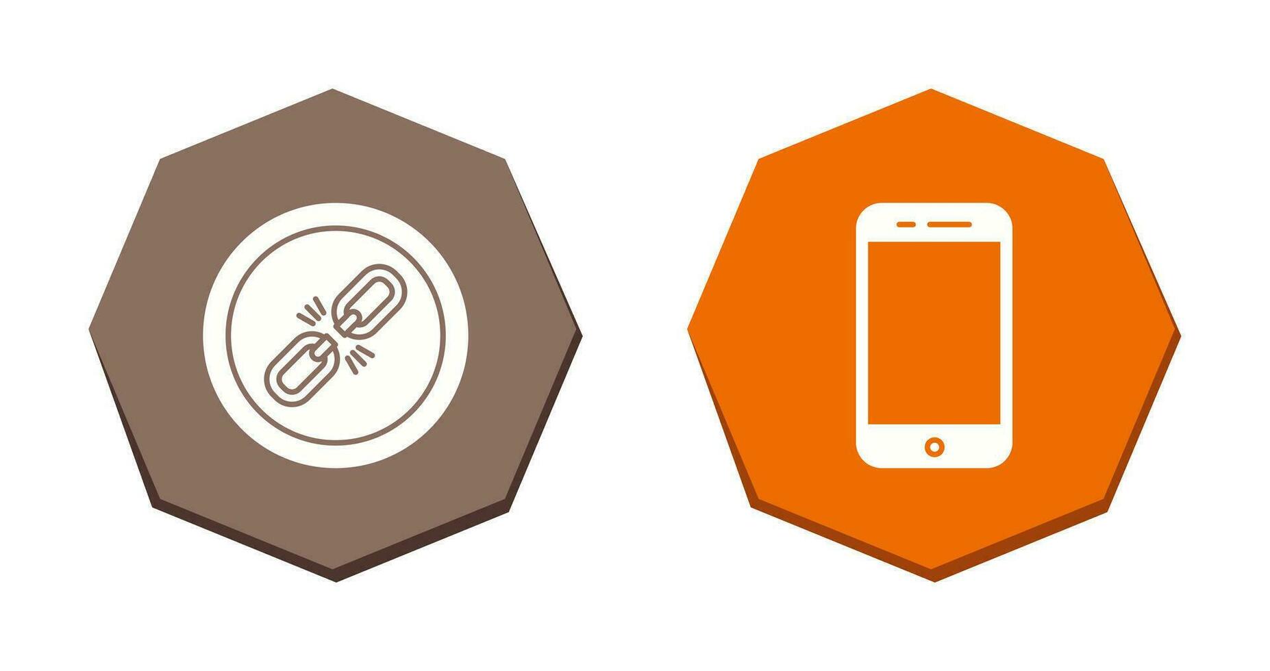 Link and Smartphone Icon vector