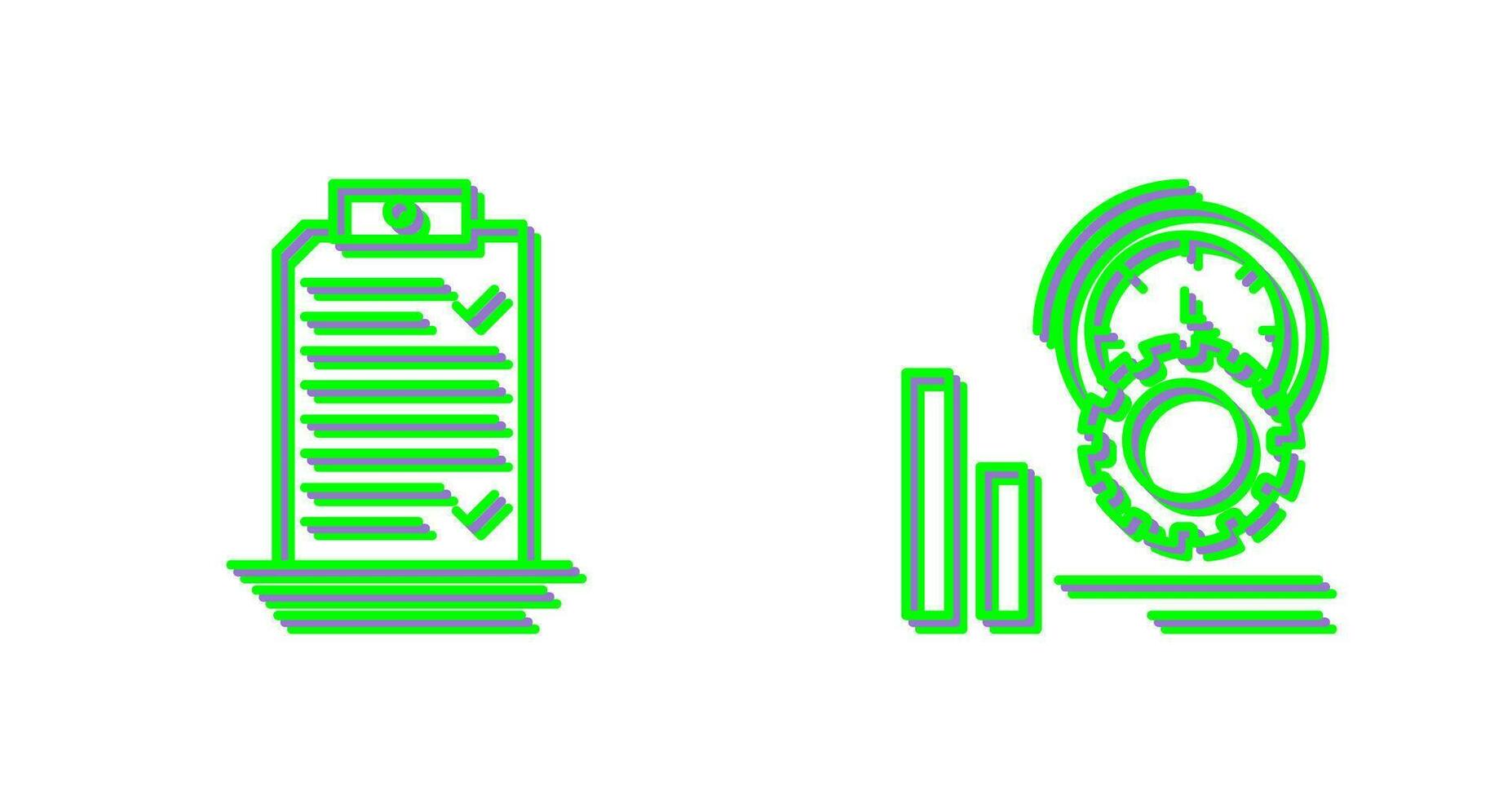 Check List and Performance Icon vector