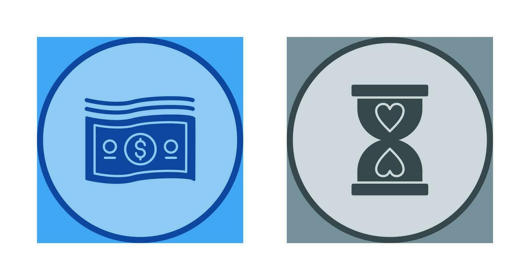 Dollar and Hourglass Icon vector