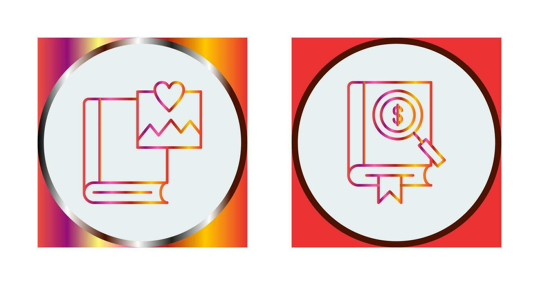 Pictures and Search Icon vector