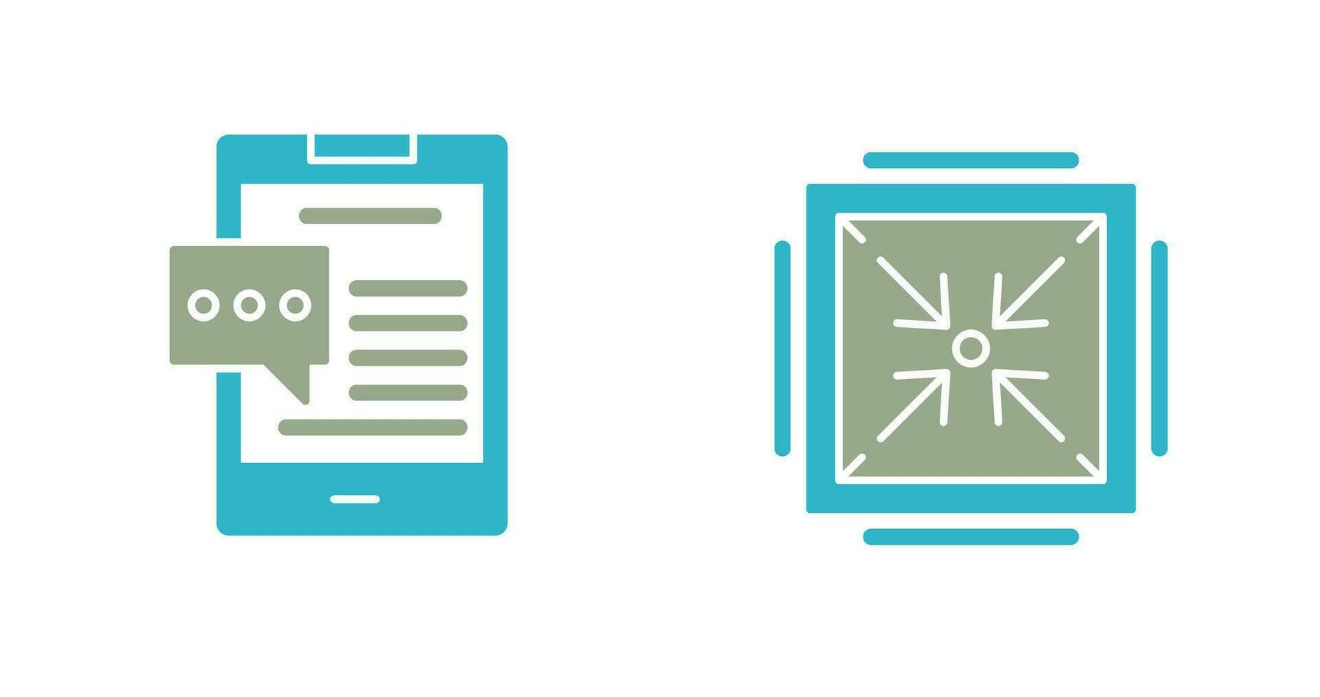 Chat and Minimize Icon vector