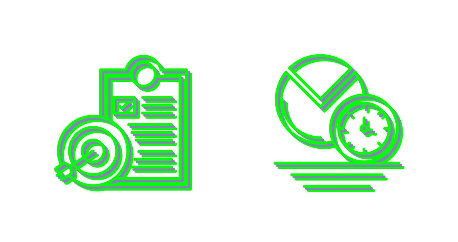 Goals and Pie Chart Icon vector