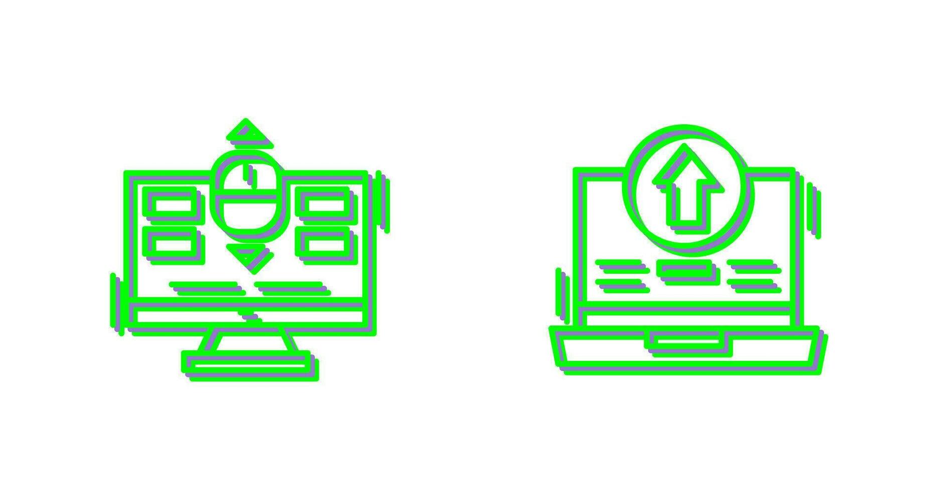 Scroll and Upload Icon vector