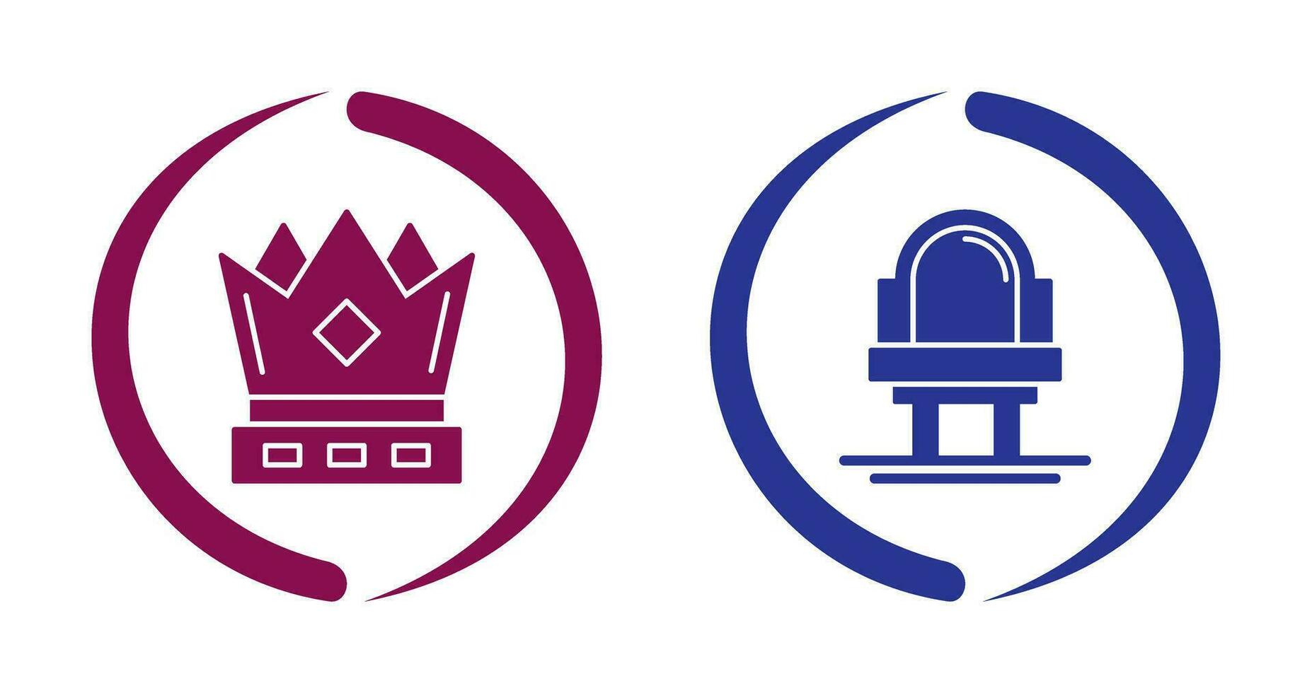 Crown and Mirror Icon vector
