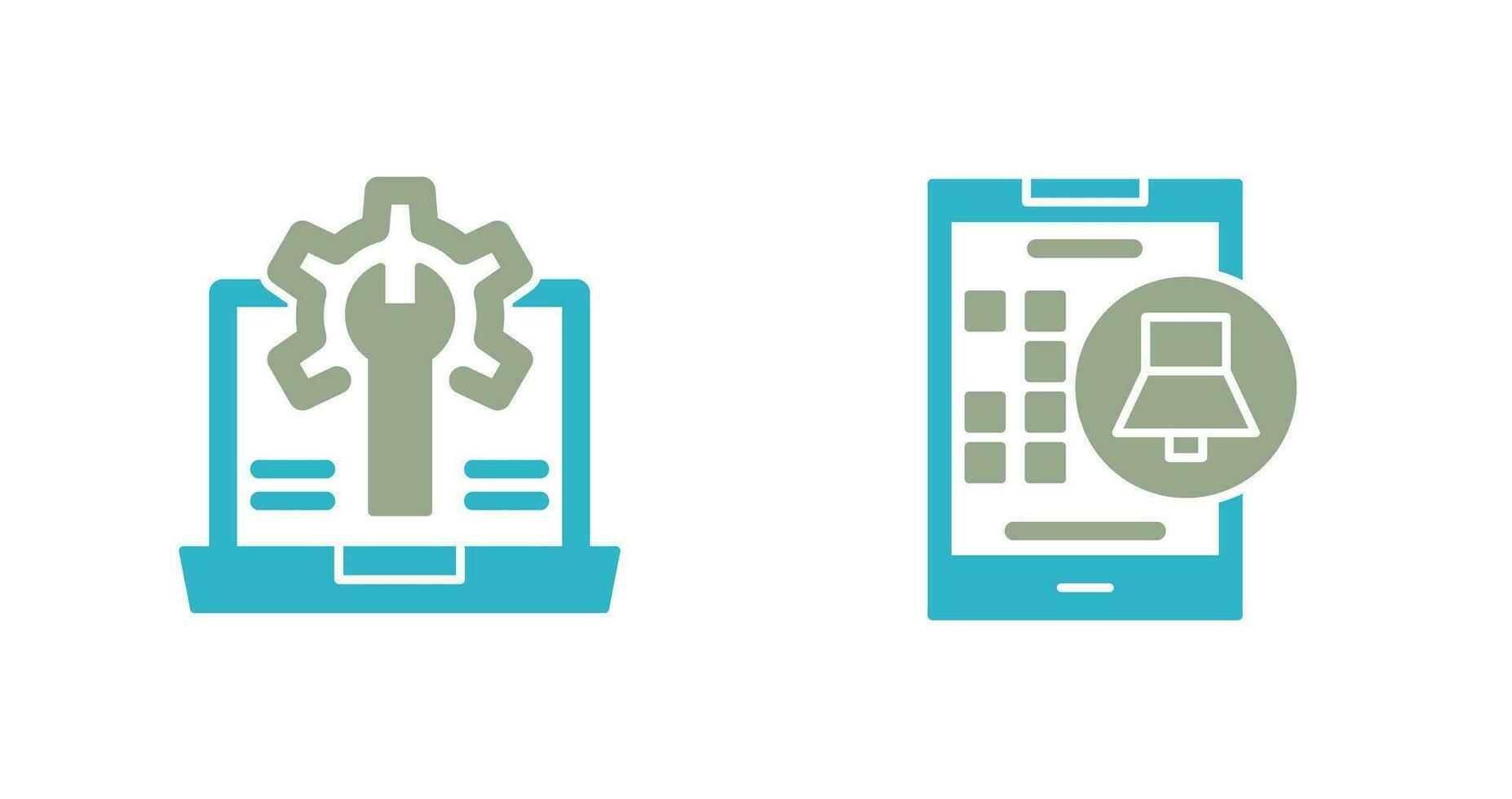 Alarm and Web Development Icon vector