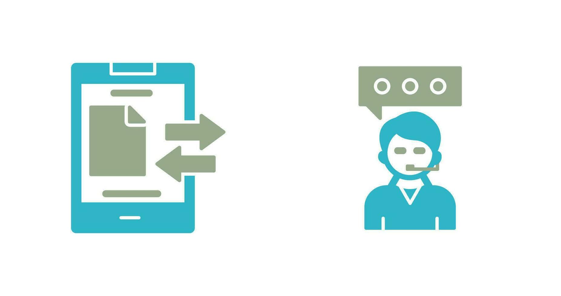 Data Transfer and Client Service Icon vector