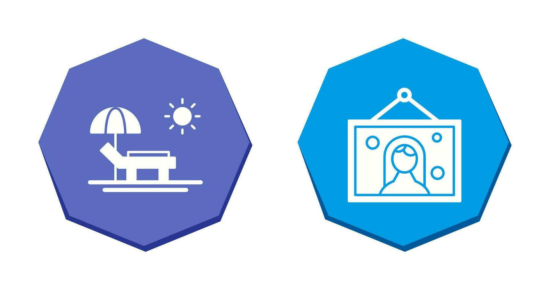 Hammock and Wedding Photo Icon vector