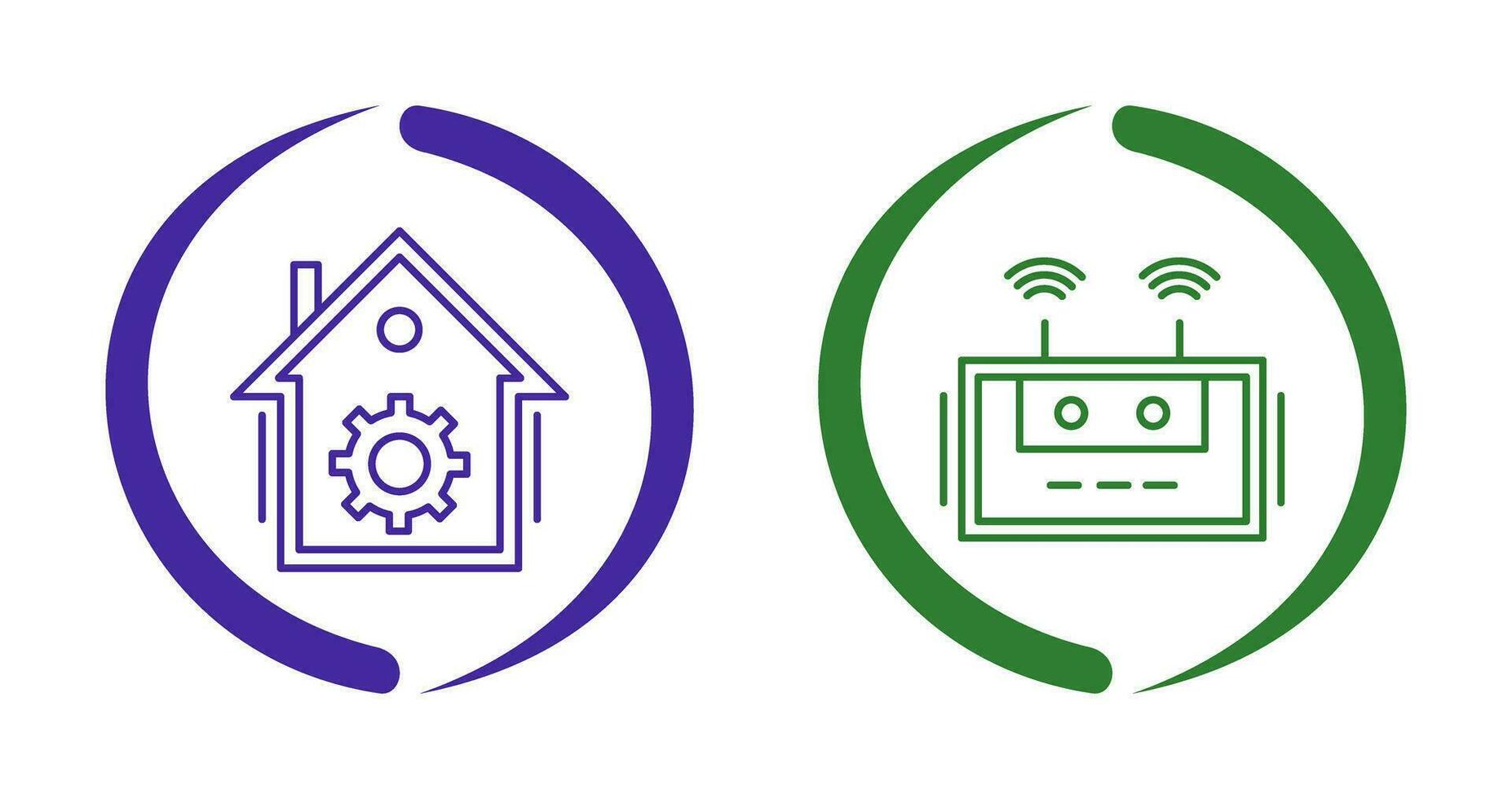 Home Automation and Router Icon vector