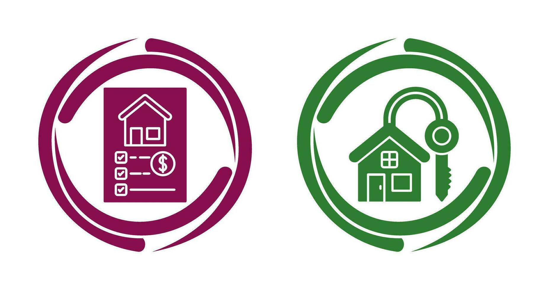 List and House Icon vector