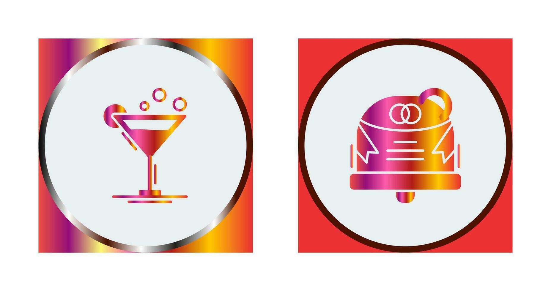 Coktail and Wedding Icon vector