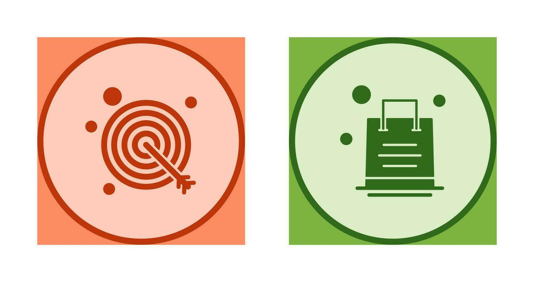 Shopping Bag and Target Icon vector