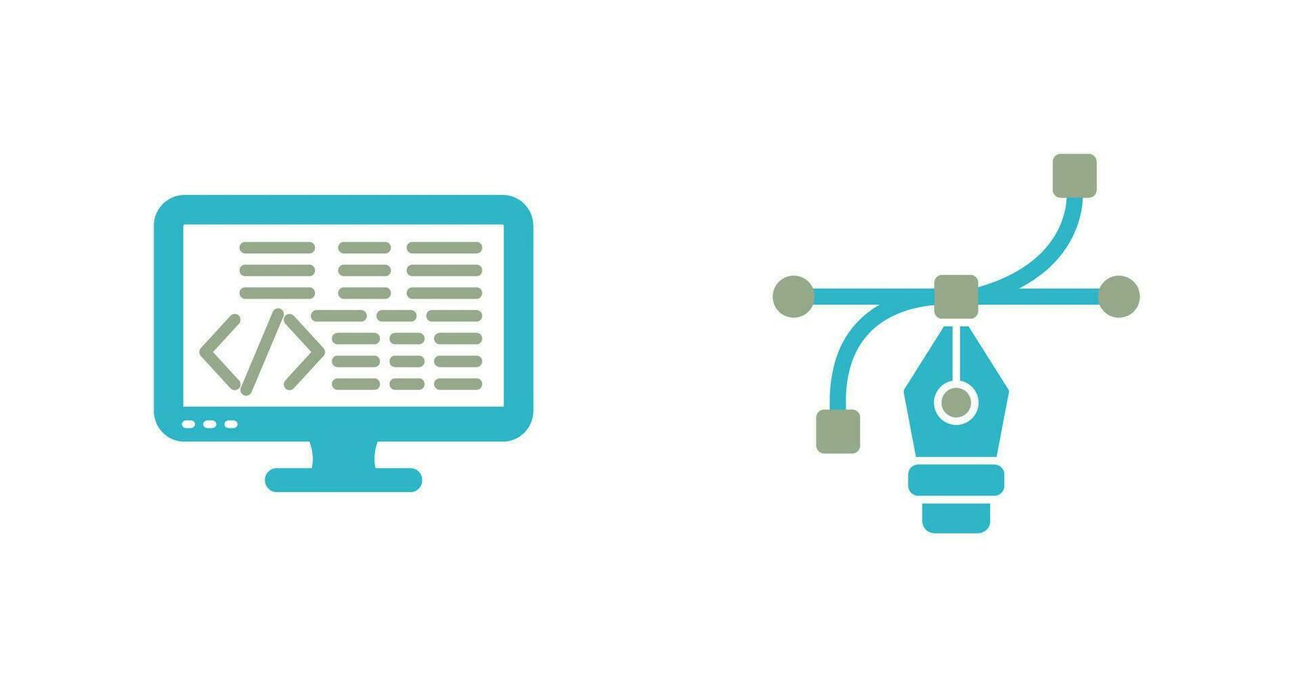 codificación y vector icono