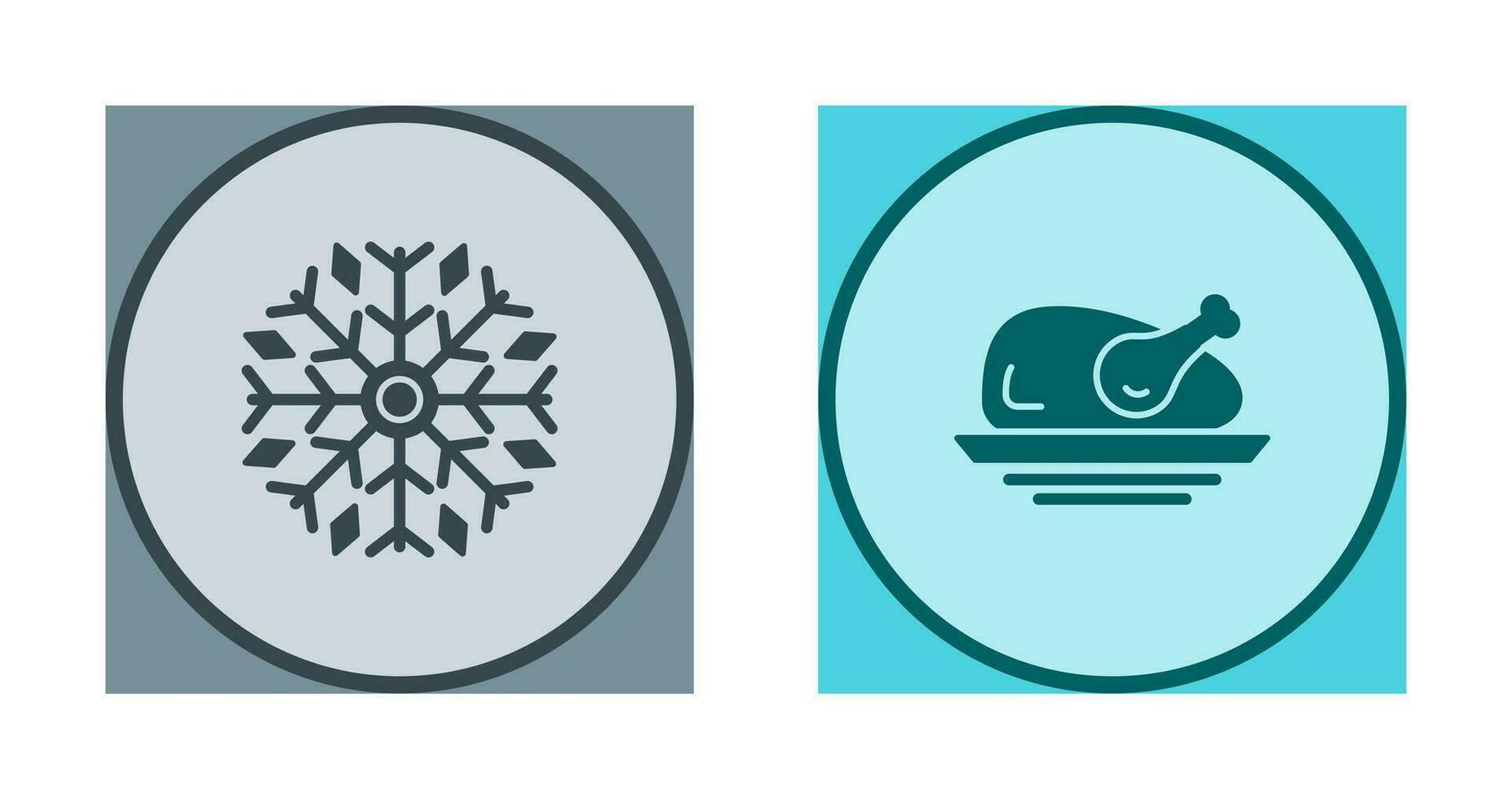 hielo y pollo icono vector