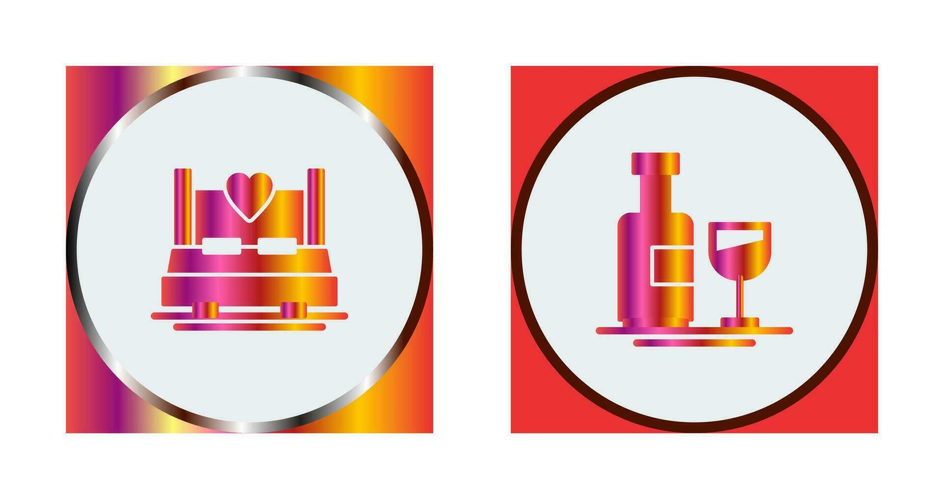 Double and Wine Bottle Icon vector