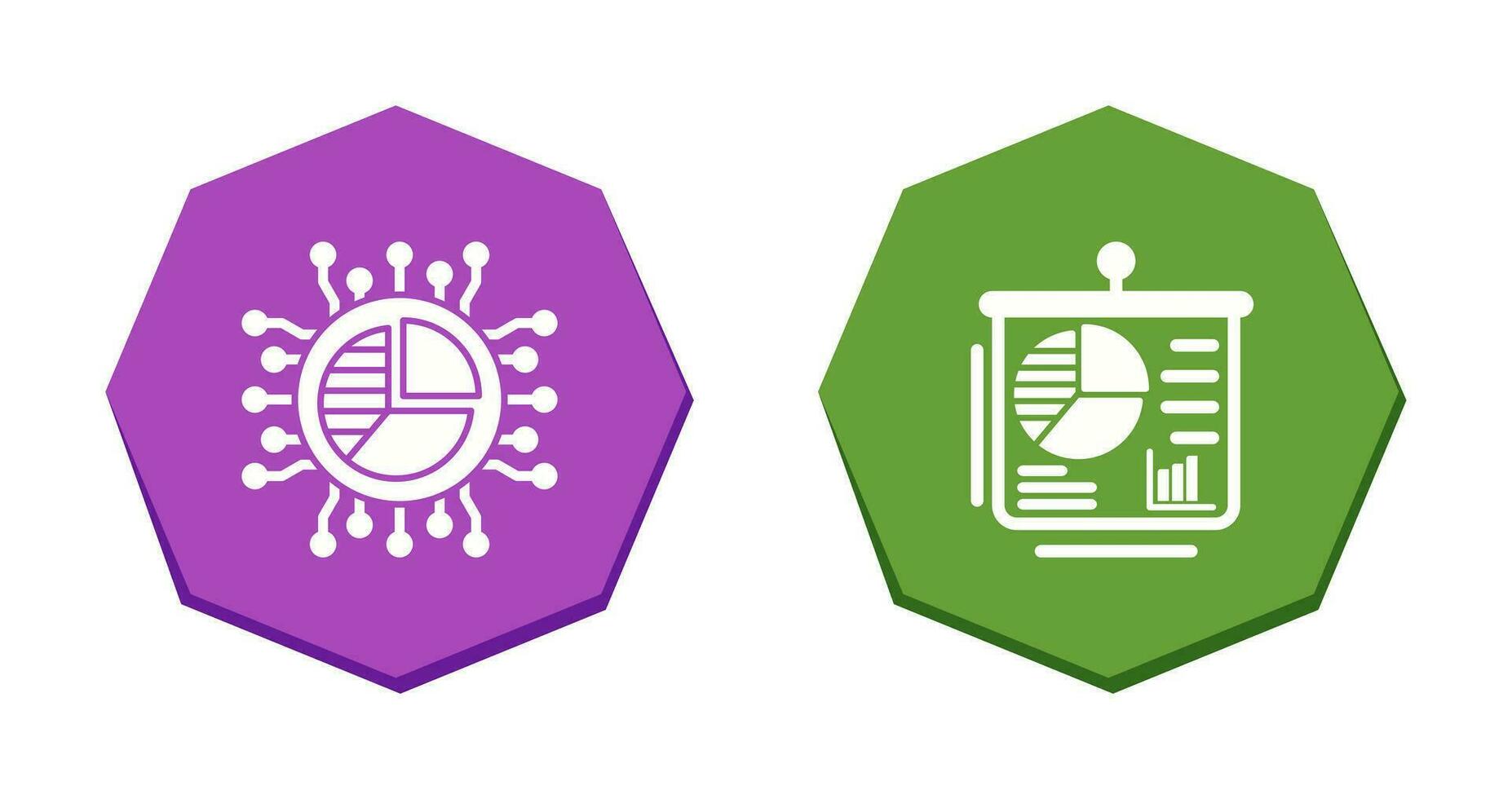 Pie Chart and Presentation Icon vector