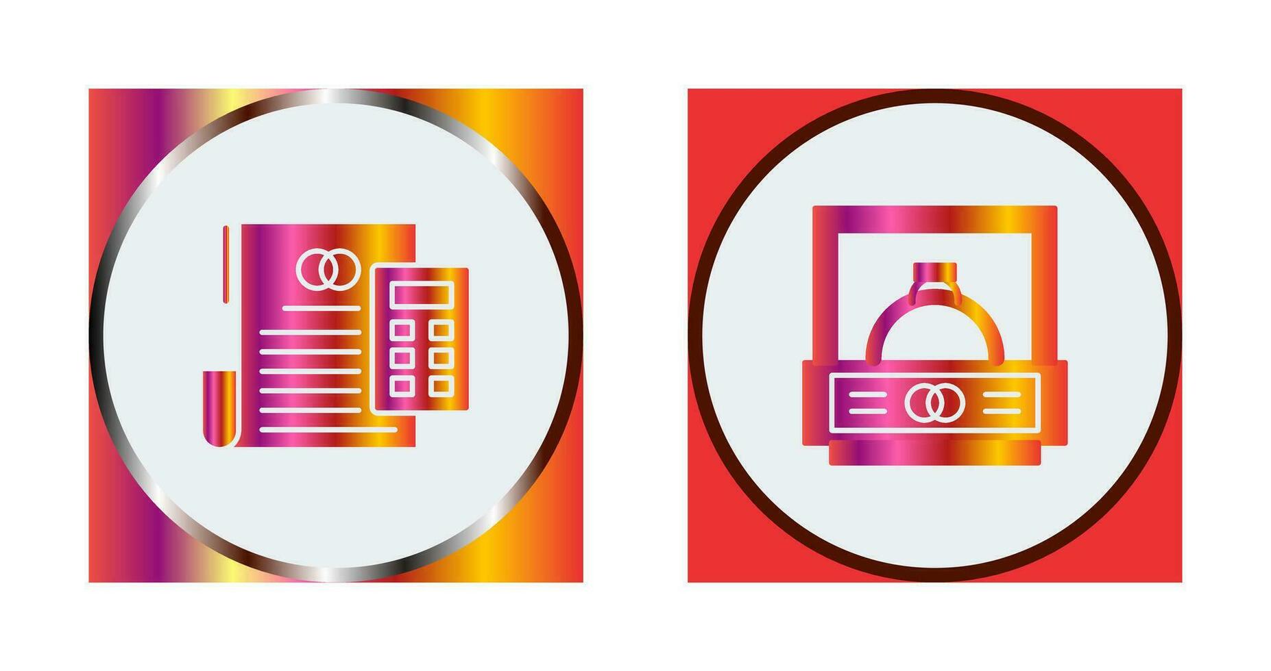 Wedding Cost and Wedding Ring Icon vector