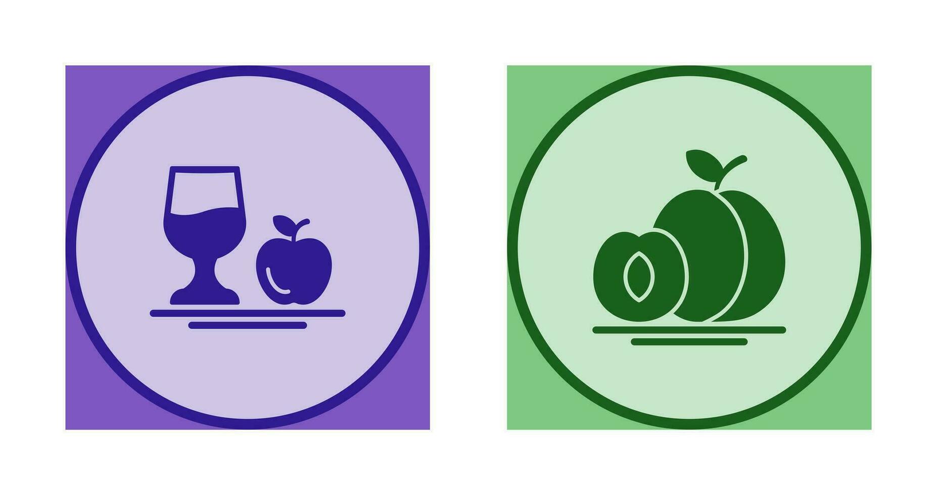 Healthy and Apricot Icon vector