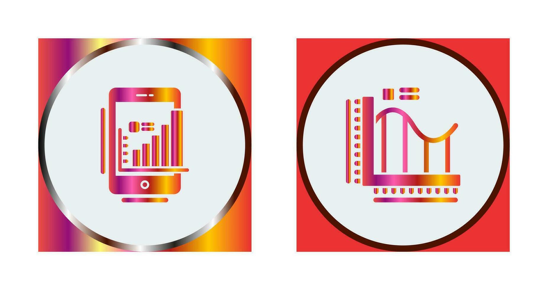 Mobile and Bar Chart Icon vector