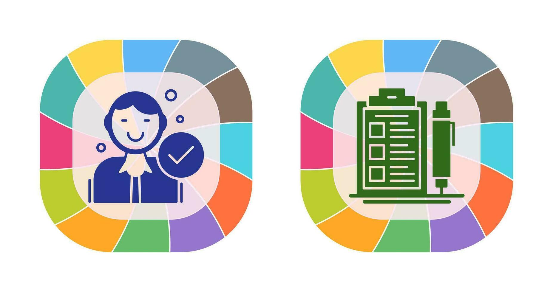 Hire and Check List Icon vector