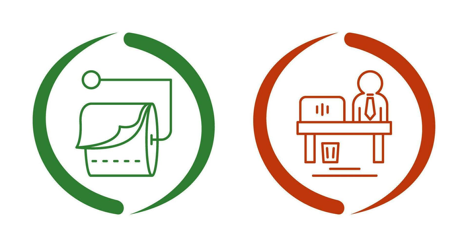 Tissue Roll and Worker Icon vector