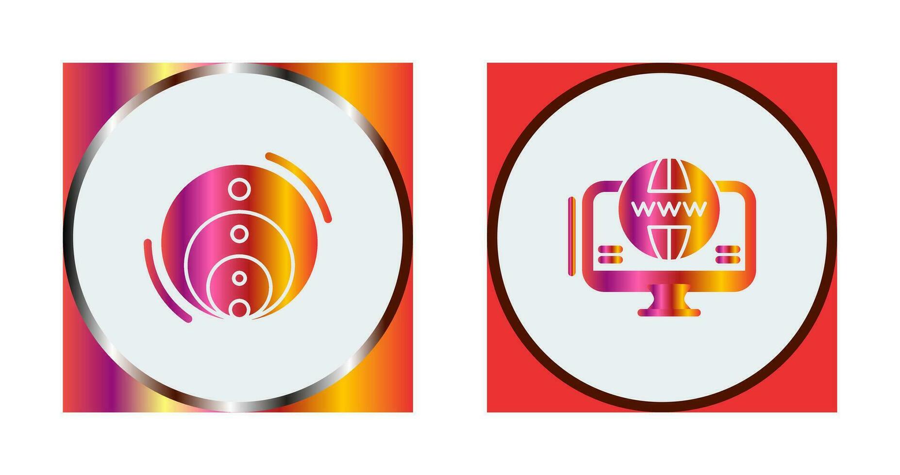 Venn Diagram and Web Icon vector