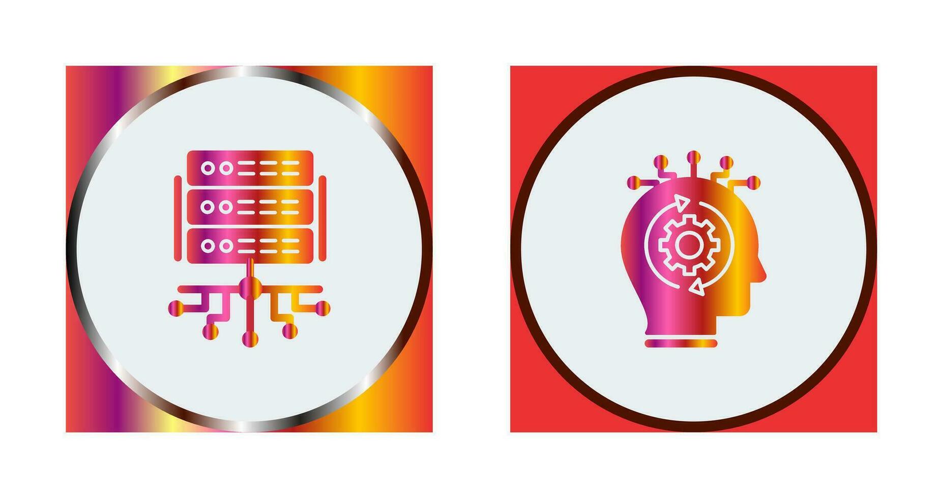 Server and Skills Icon vector