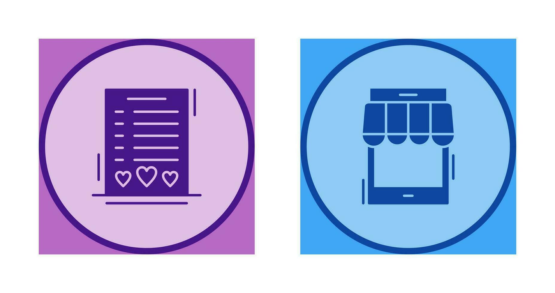 Wishlist and Online Shop Icon vector