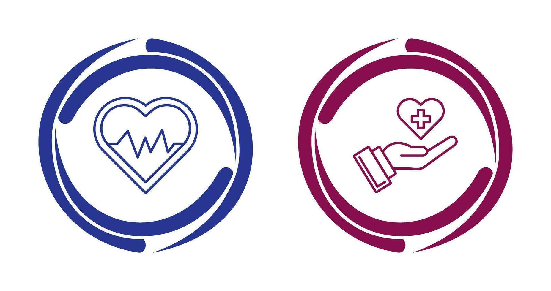 Heart Beat and Healthcare Icon vector