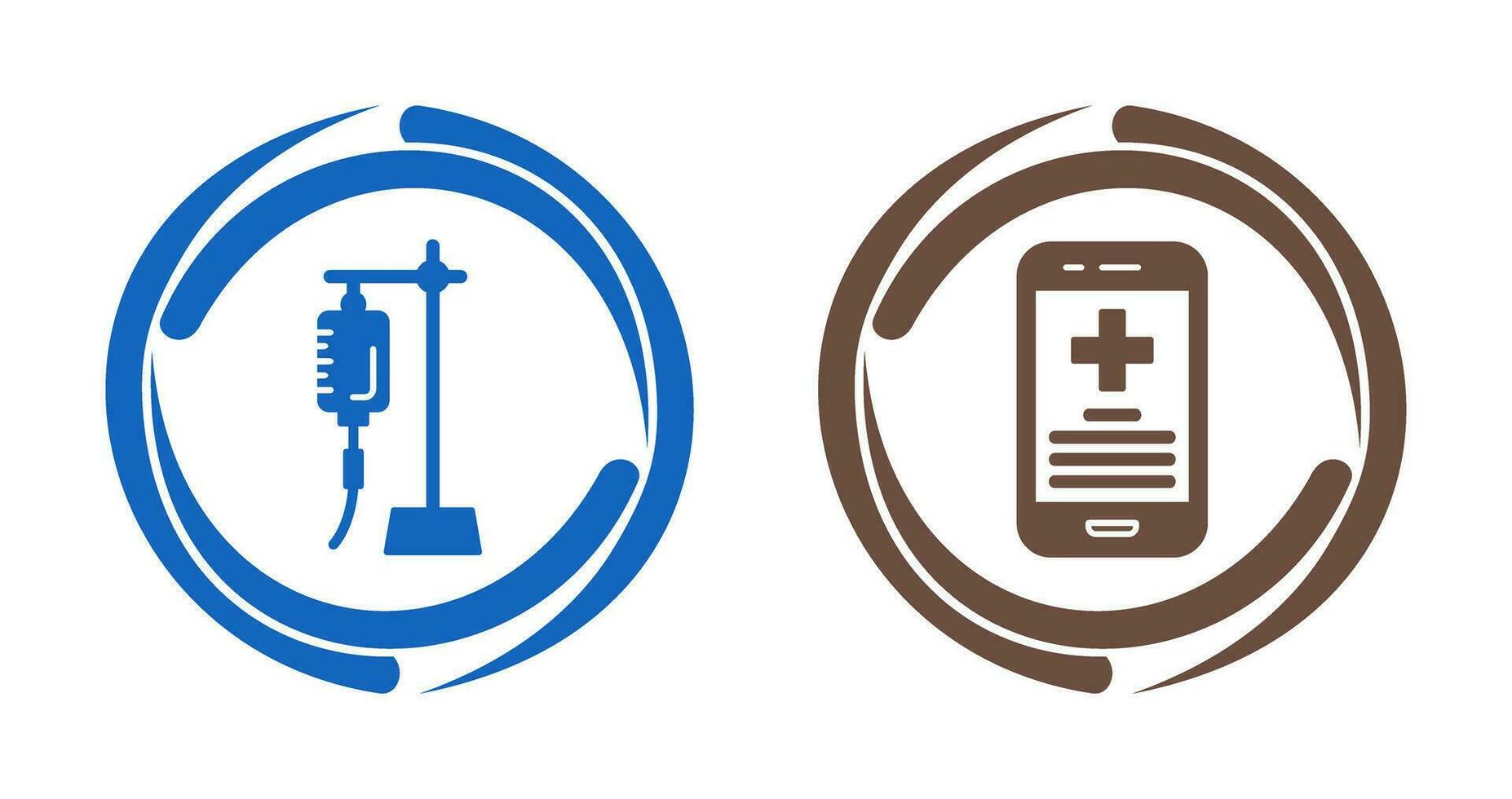 Saline and Smartphone Icon vector