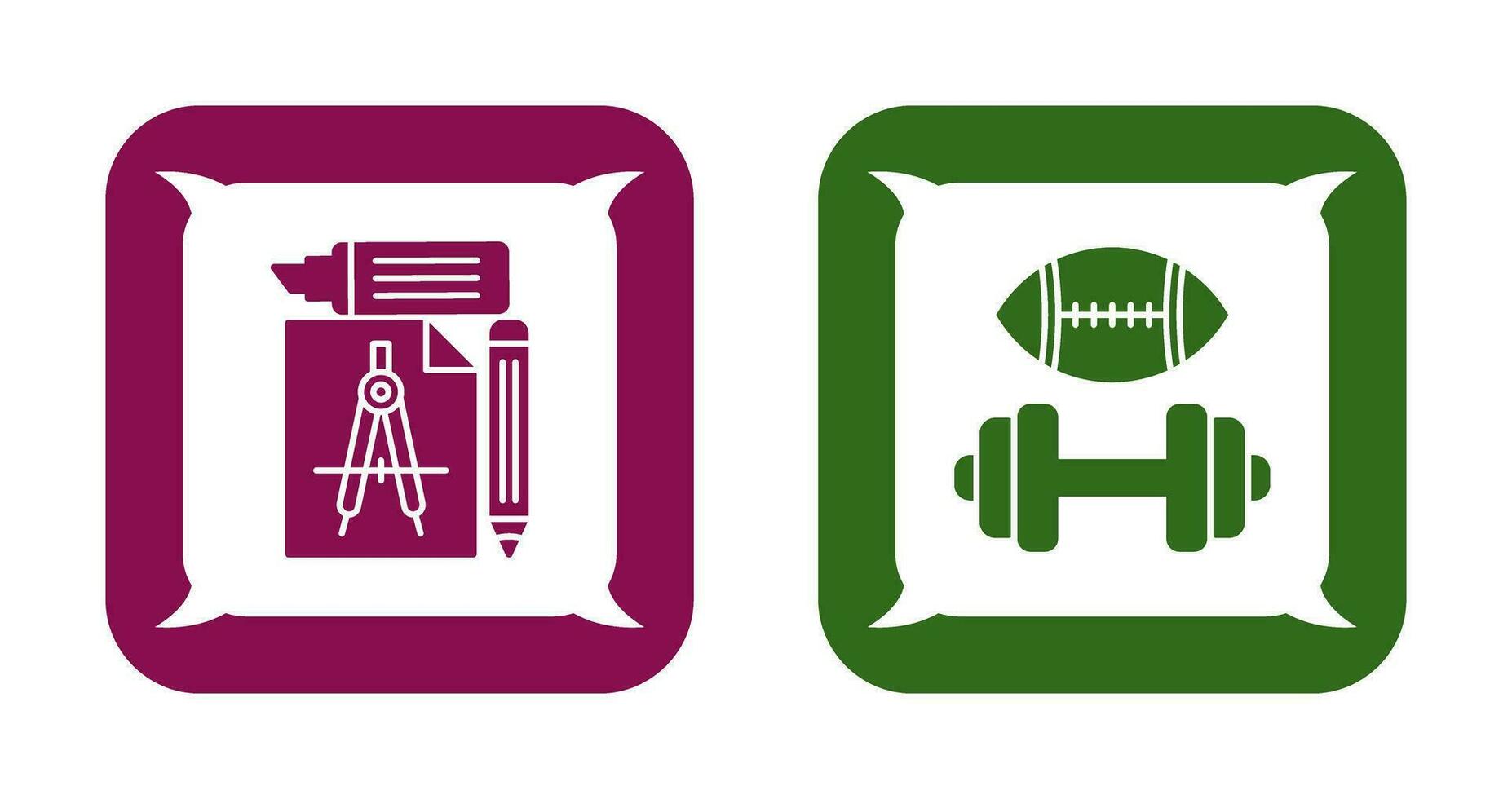 Study Tools and Sport Faculty Icon vector