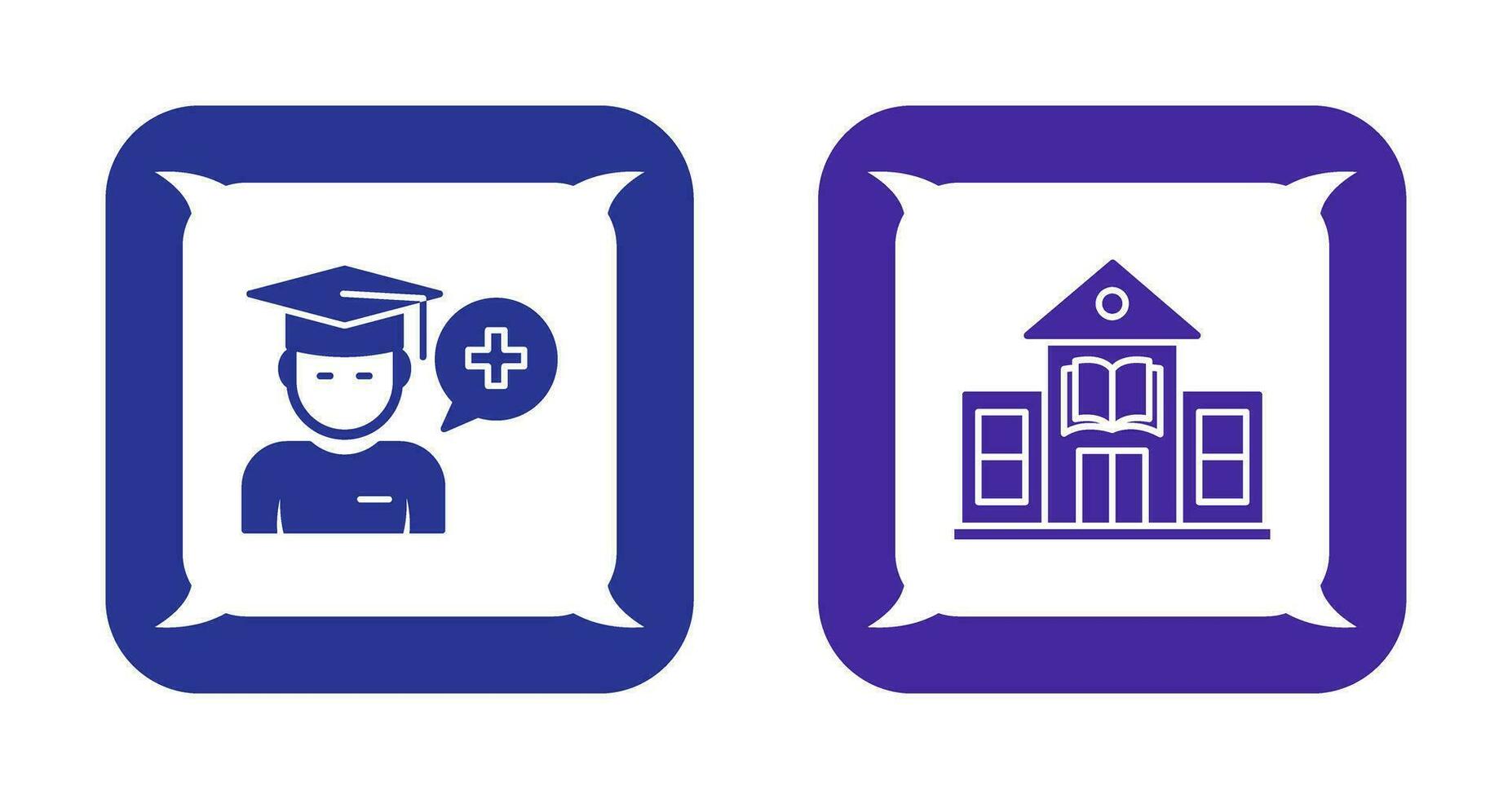 Medicine Faculty and Library Building Icon vector