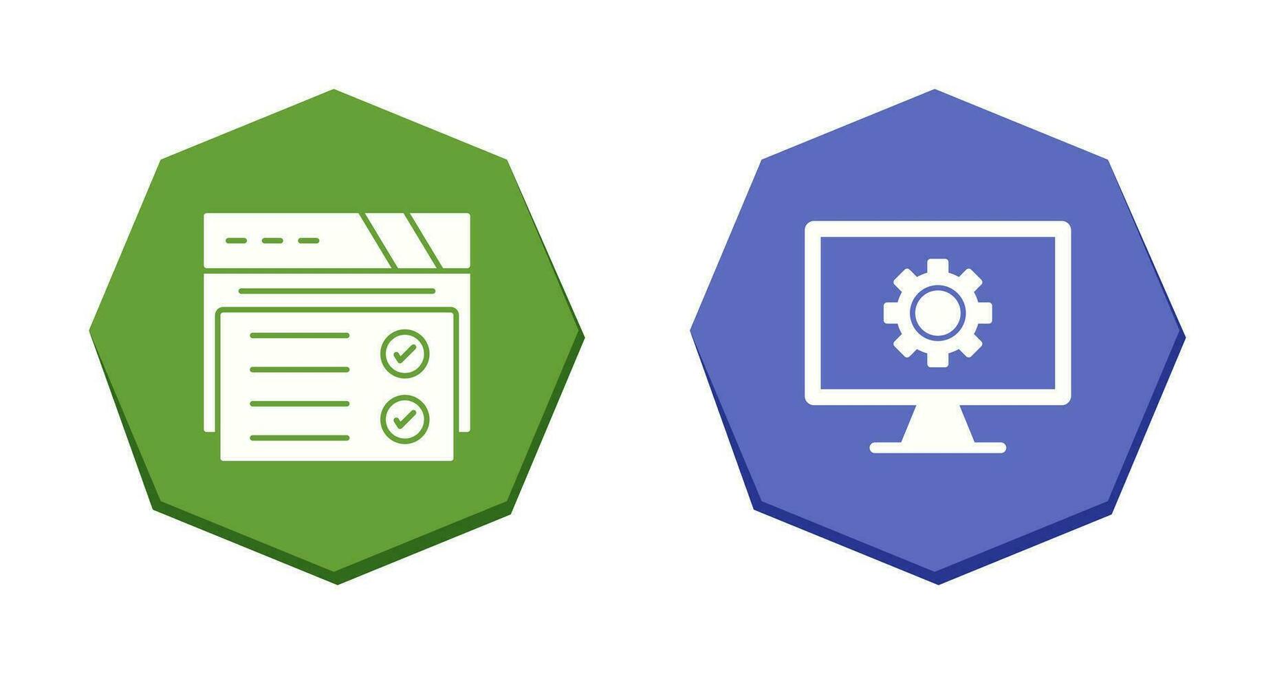 Web Browser and Monitor Screen Icon vector