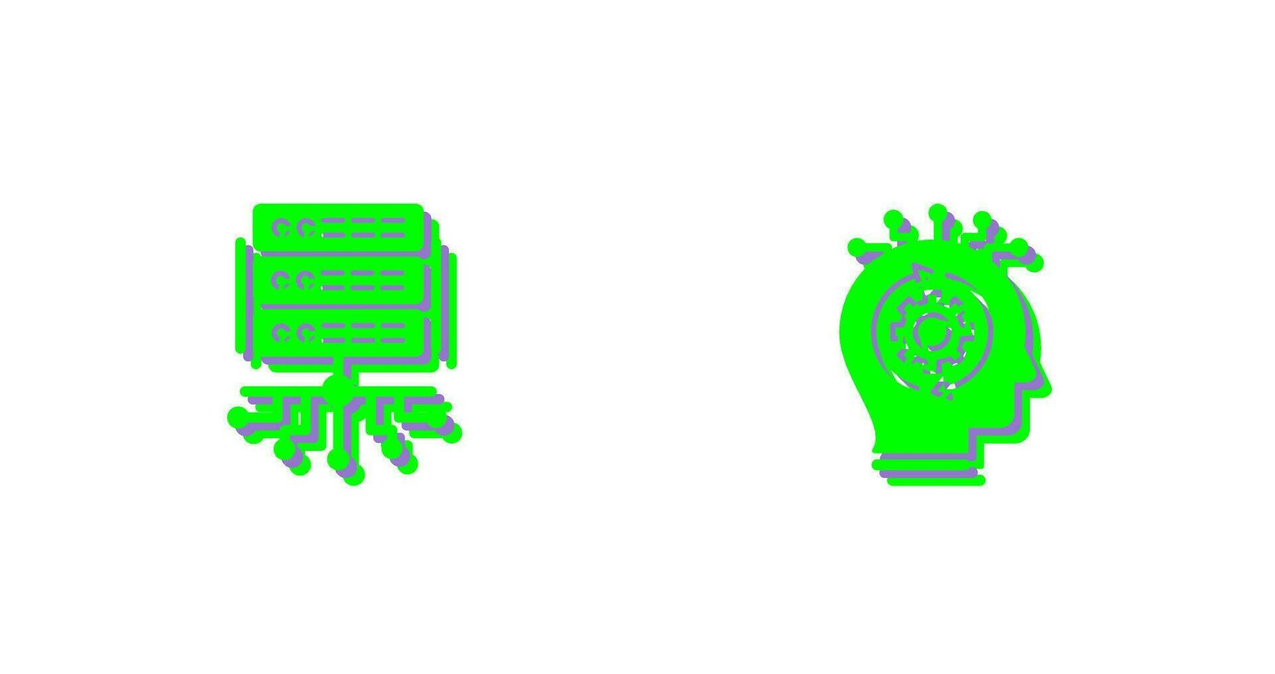 Server and Skills Icon vector